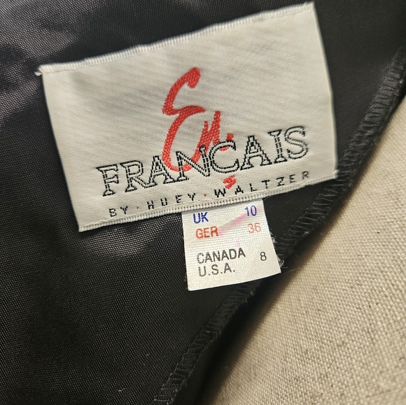 Vintage En Francais by Huey Waltzer Black Velvet Dress - Picture 7 of 7